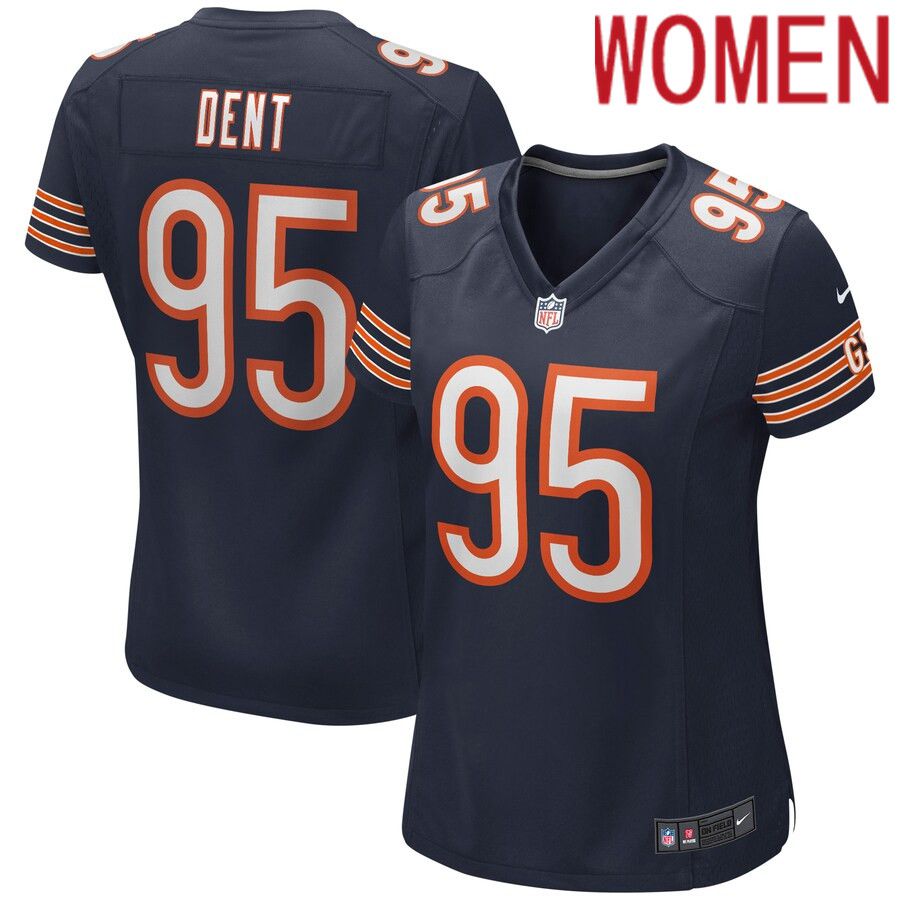 Women Chicago Bears #95 Richard Dent Nike Navy Game Retired Player NFL Jersey->women nfl jersey->Women Jersey